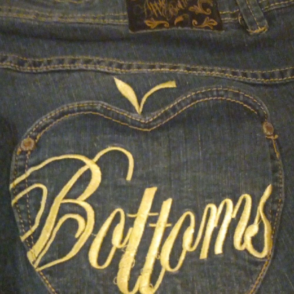 Offical Apple Bottoms Dark Blue Denim Shorts. - Picture 7 of 8